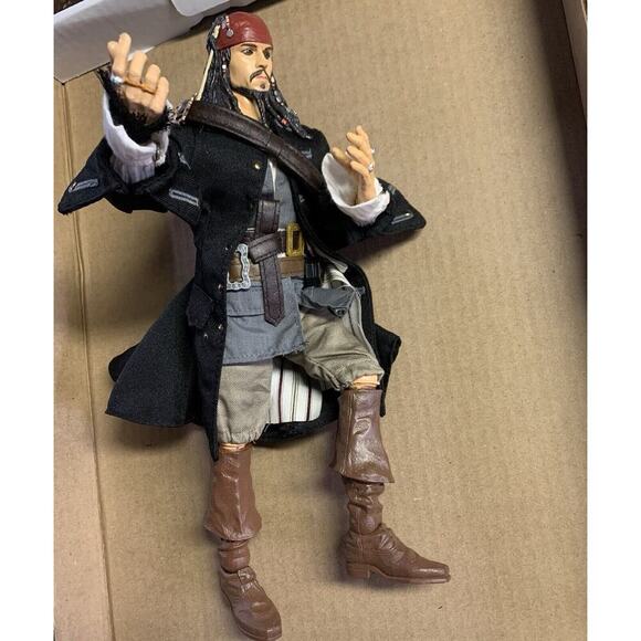 Jack Sparrow Pirates Of Caribbean Figurine Flexible - Picture 1 of 8